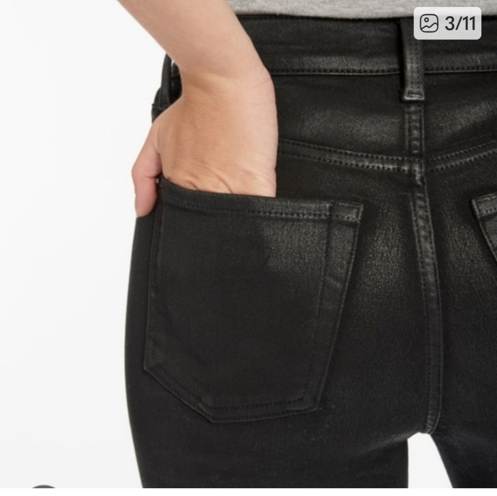 Jeans by Driftwood Embroidered Black Denim Sheen 26"×28